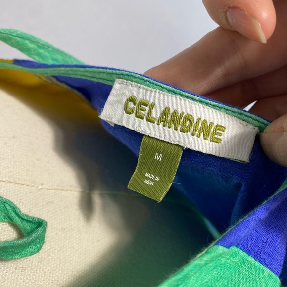 Anthropologie Celandine Drop-Waist Midi Dress color block size medium - Picture 12 of 15